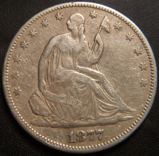 1877 Seated Half Dollar - Very Good
