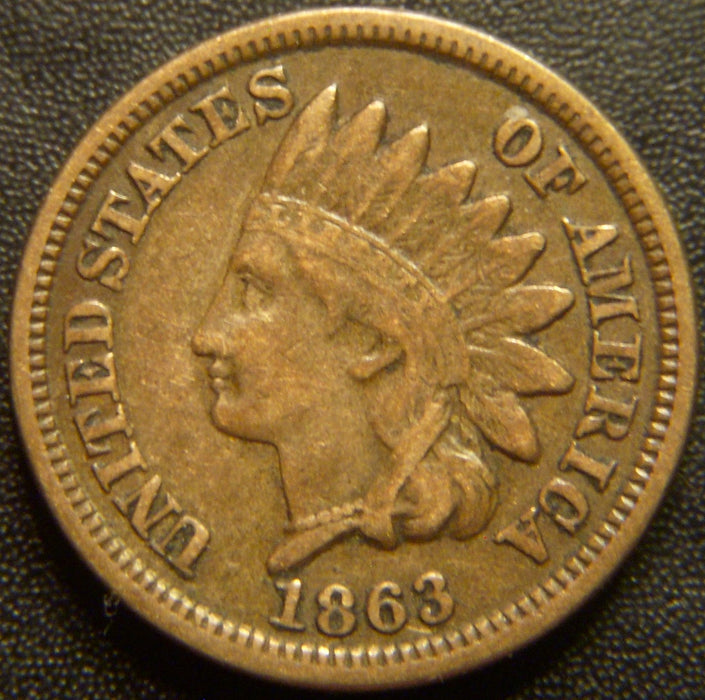 1863 Indian Head Cent - Fine