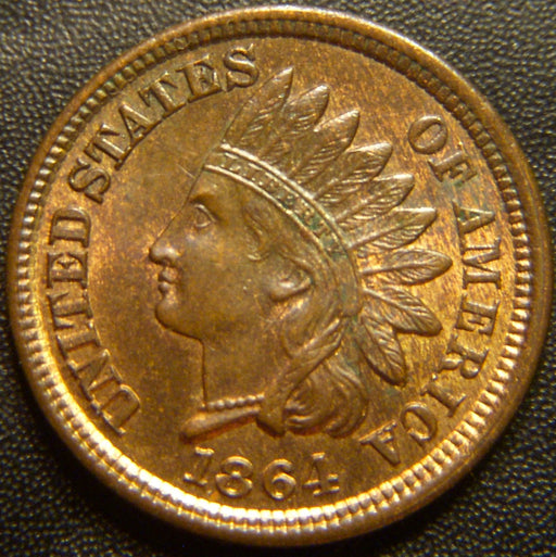 1864 Indian Head Cent - Bronze AU+