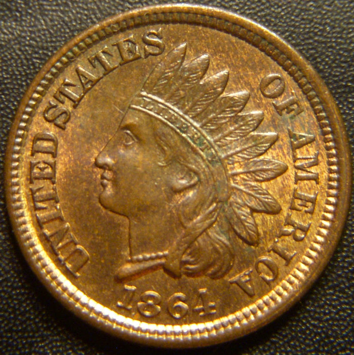 1864 Indian Head Cent - Bronze AU+