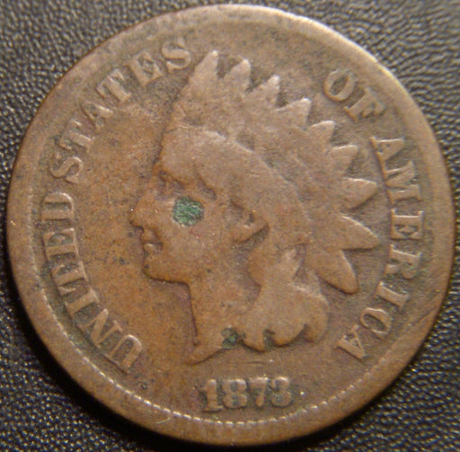 1873 Indian Head Cent - Open 3 Good