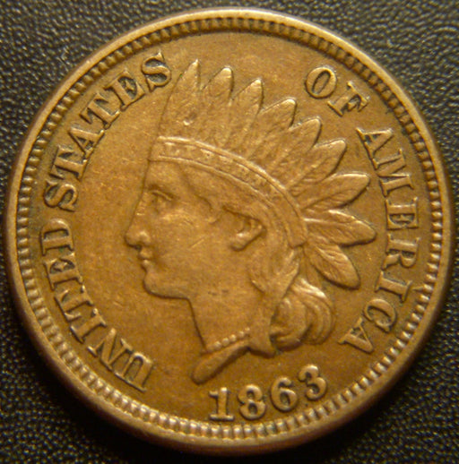 1863 Indian Head Cent - Extra Fine