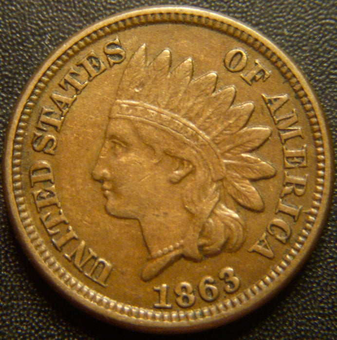 1863 Indian Head Cent - Extra Fine