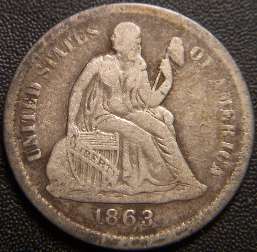 1863-S Seated Dime - Very Fine