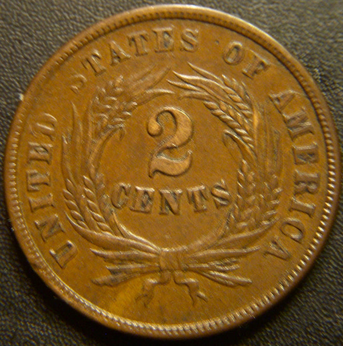 1864 Two Cent - Large Motto Extra Fine