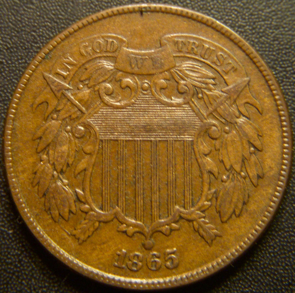 1865 Two Cent - Extra Fine