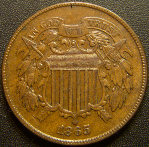 1865 Two Cent - Extra Fine