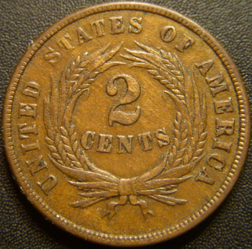 1865 Two Cent - Extra Fine