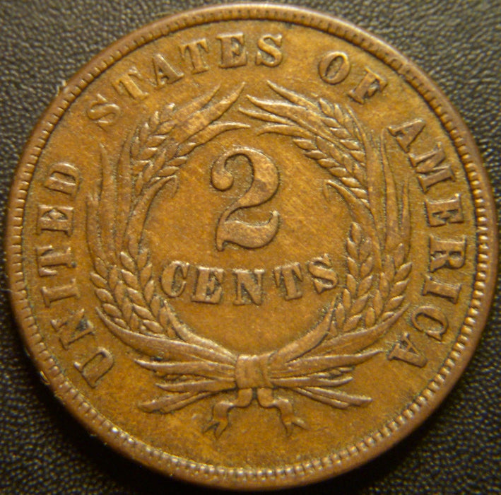 1865 Two Cent - Extra Fine