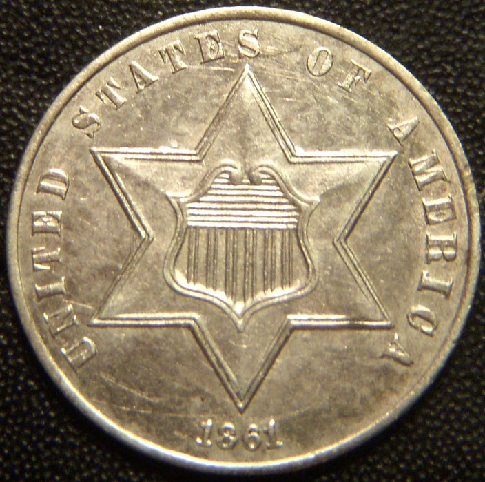 1861 Silver Three Cent - Extra Fine