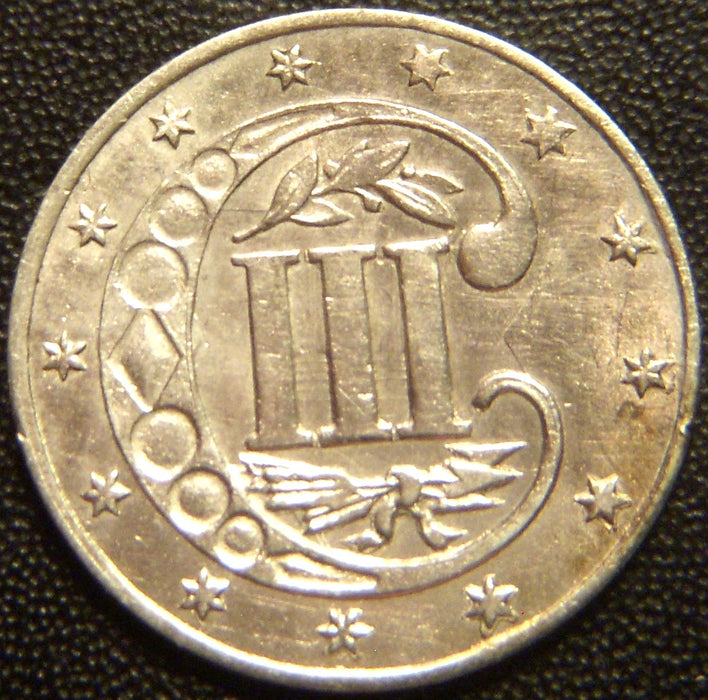 1861 Silver Three Cent - Extra Fine