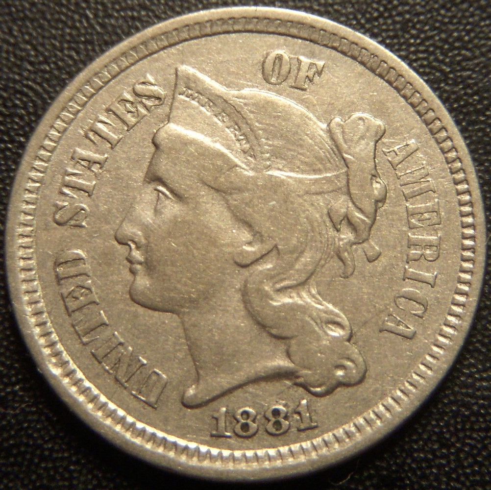 1881 Three Cent - Very Fine