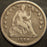 1858 Seated Half Dime - Fine