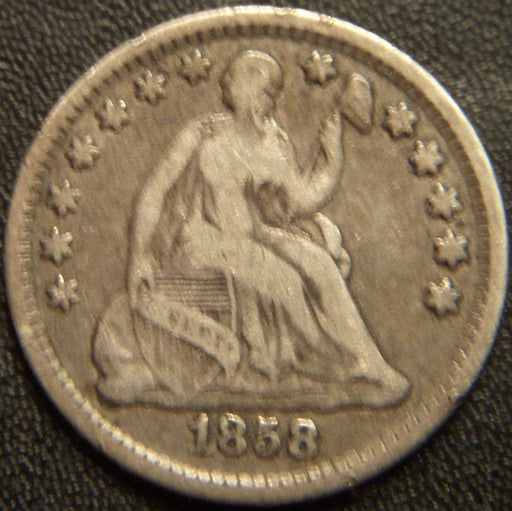 1858 Seated Half Dime - Fine