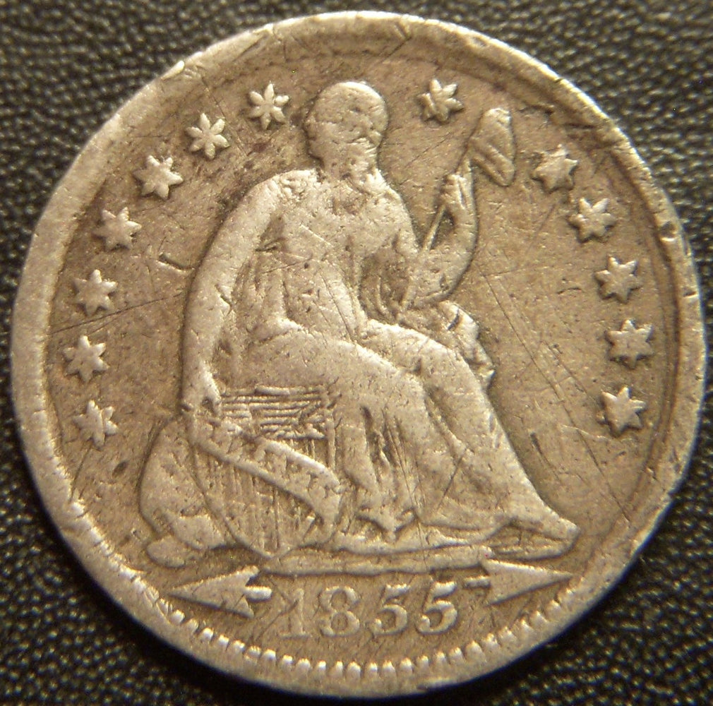 1855 Seated Half Dime - Fine