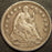 1855 Seated Half Dime - Fine