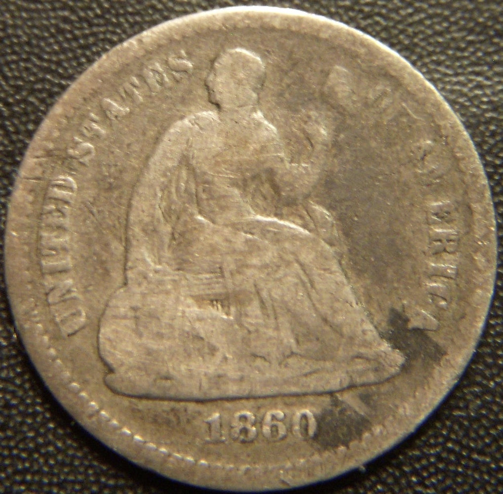 1860 Seated Half Dime - Good