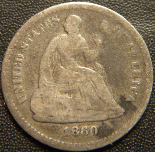 1860 Seated Half Dime - Good