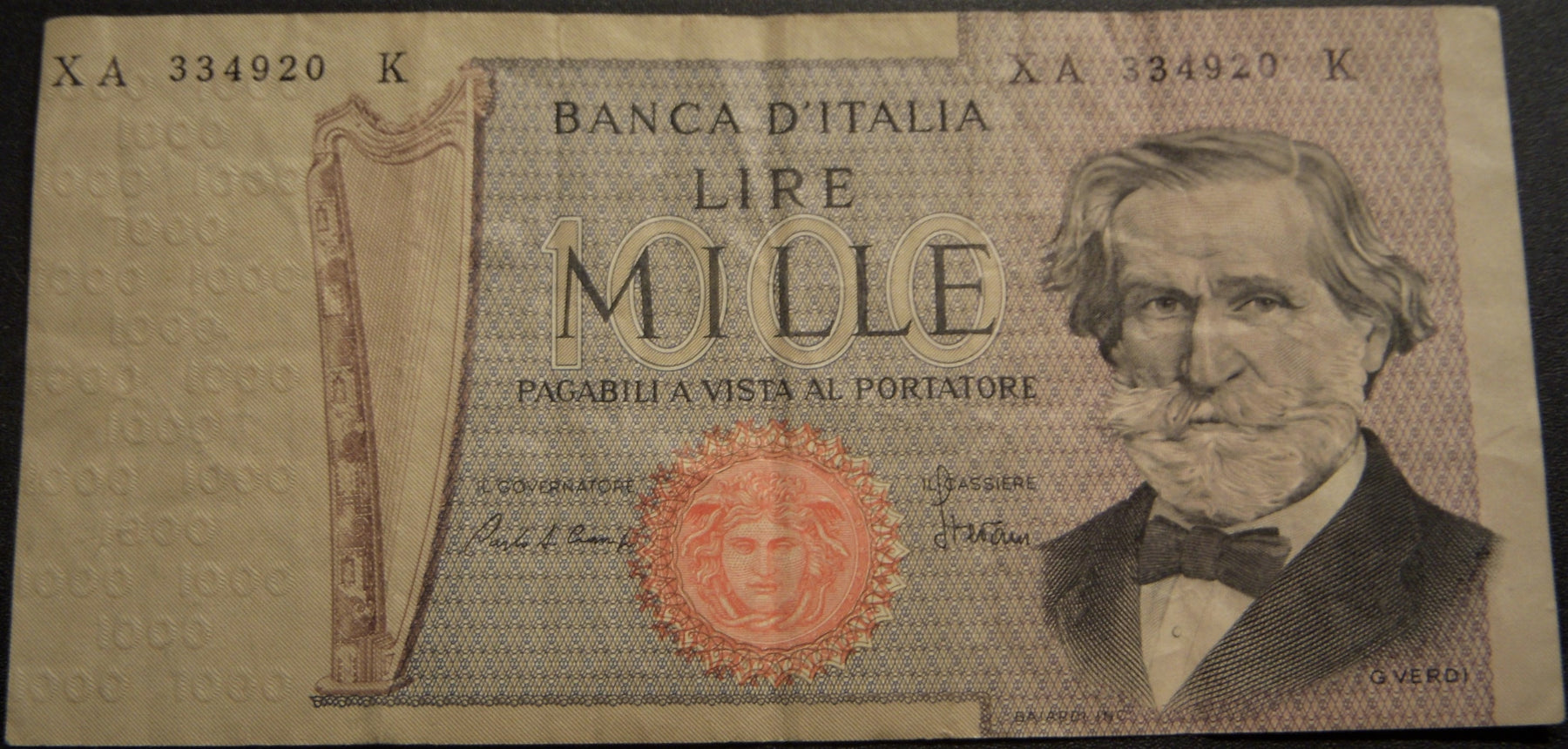 1980 1000 Lire Note - Italy
