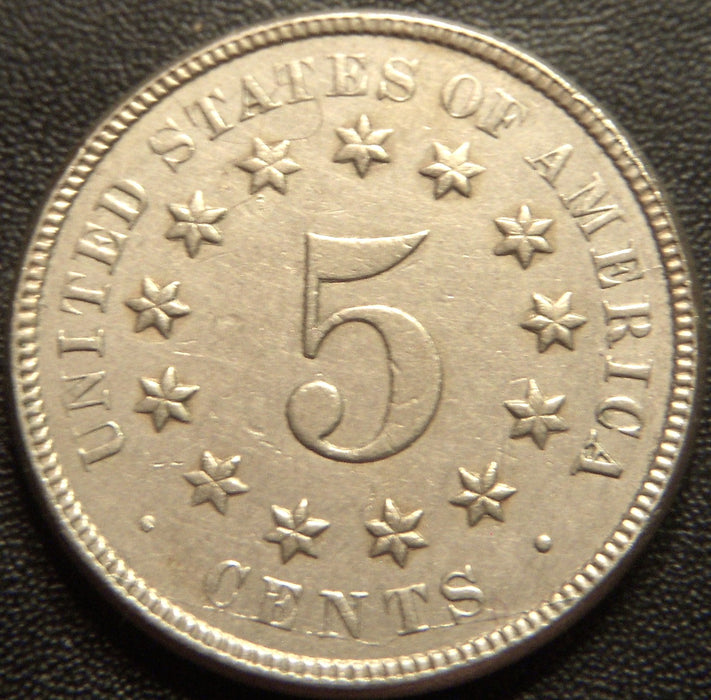 1870 Shield Nickel - AU
