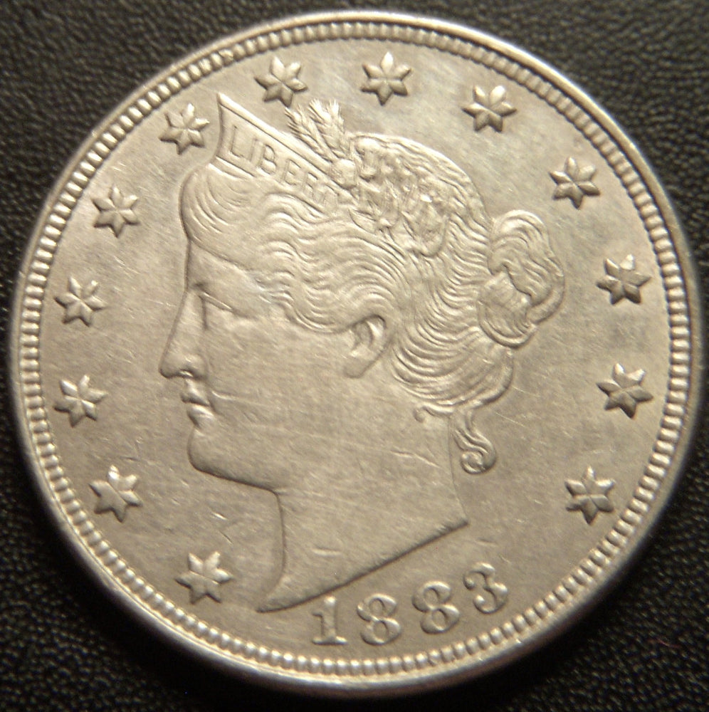 1883 Liberty Nickel - With CENT AU