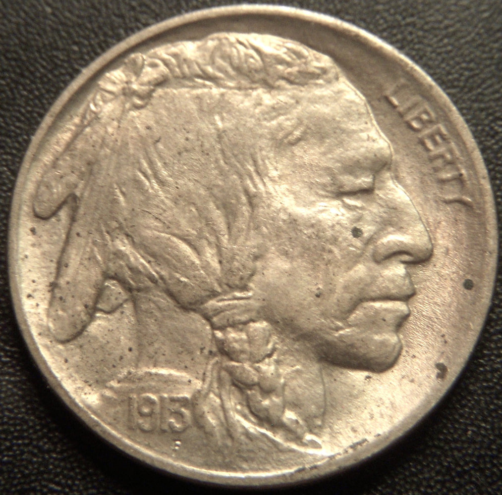 1913 T1 Buffalo Nickel - AU+