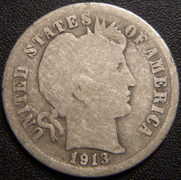 1913-S Barber Dime - Good Details