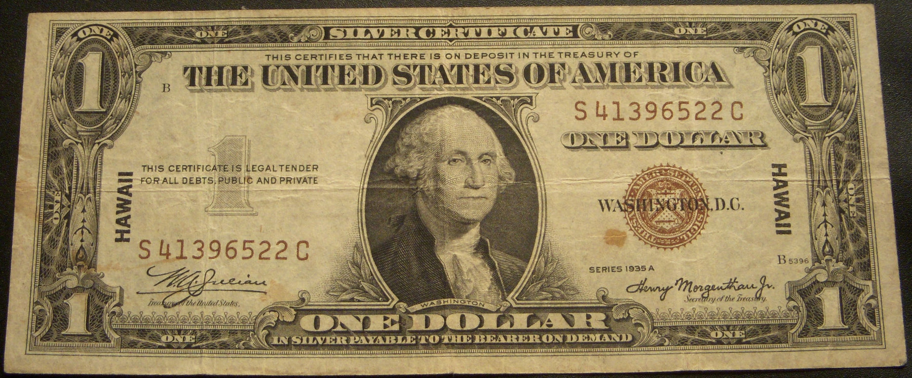 1935A Hawaii $1 Silver Certificate - FR# 2300