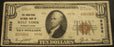 1929 $10 National Bank Note - West York, PA Bank# 8938 Type 2