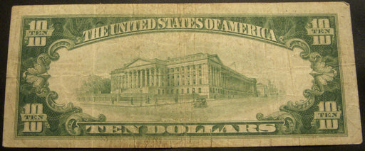 1929 $10 National Bank Note - West York, PA Bank# 8938 Type 2
