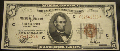 1929 (C) $5 Federal Reserve Note - FR# 1850C