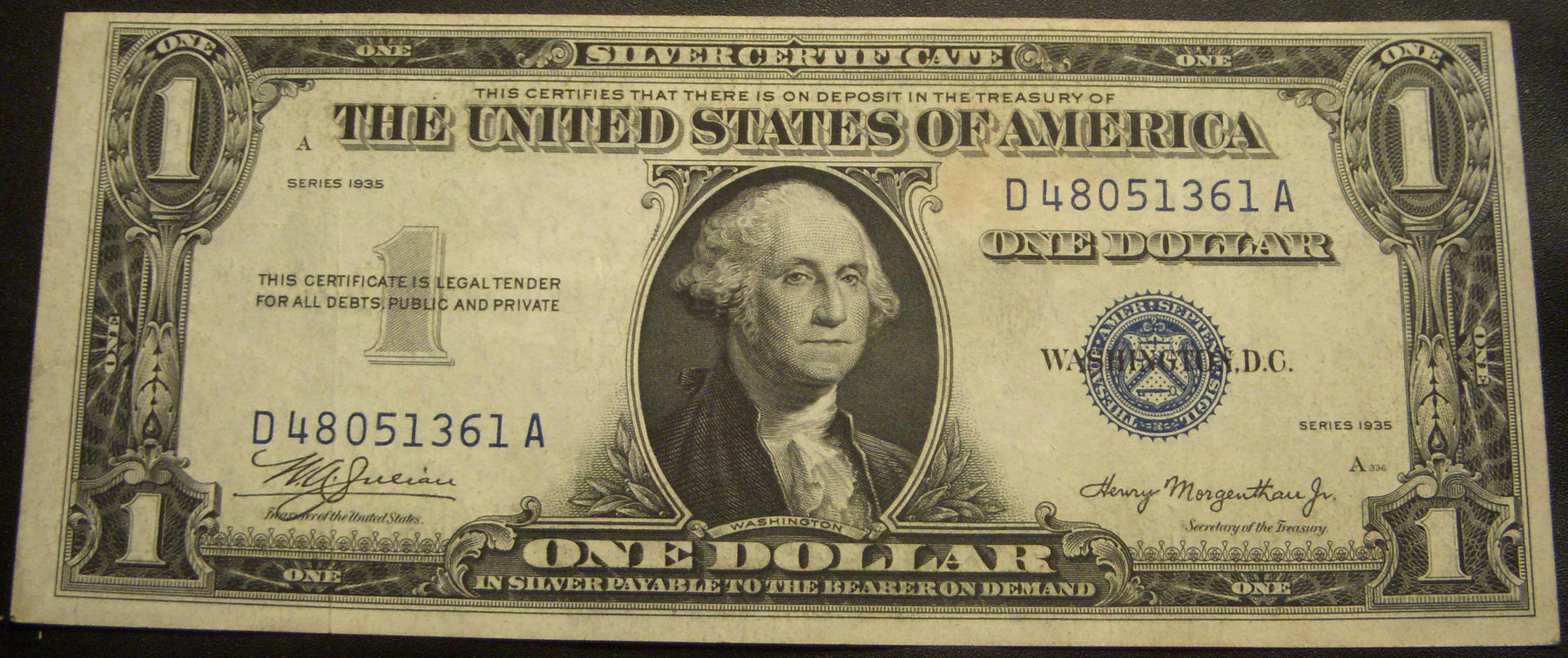 1935 $1 Silver Certificate - FR# 1607