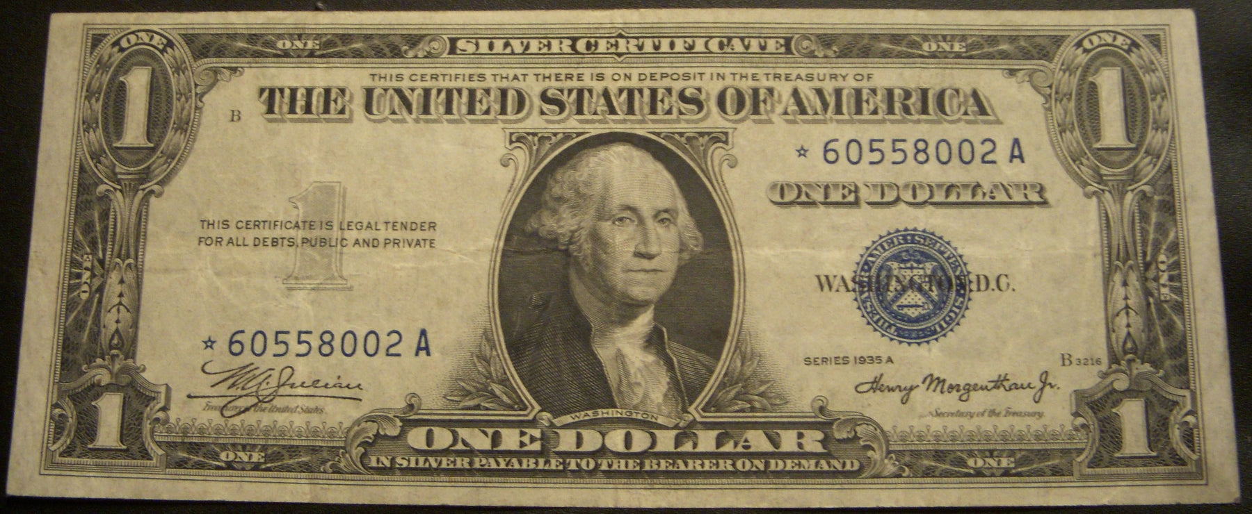 1935A $1 Silver Certificate - FR# 1608* STAR Note