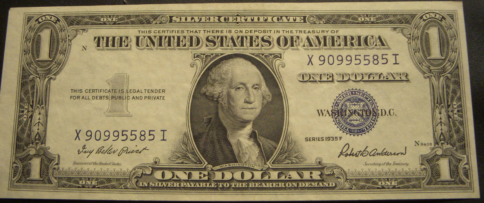 1935F $1 Silver Certificate - FR# 1615