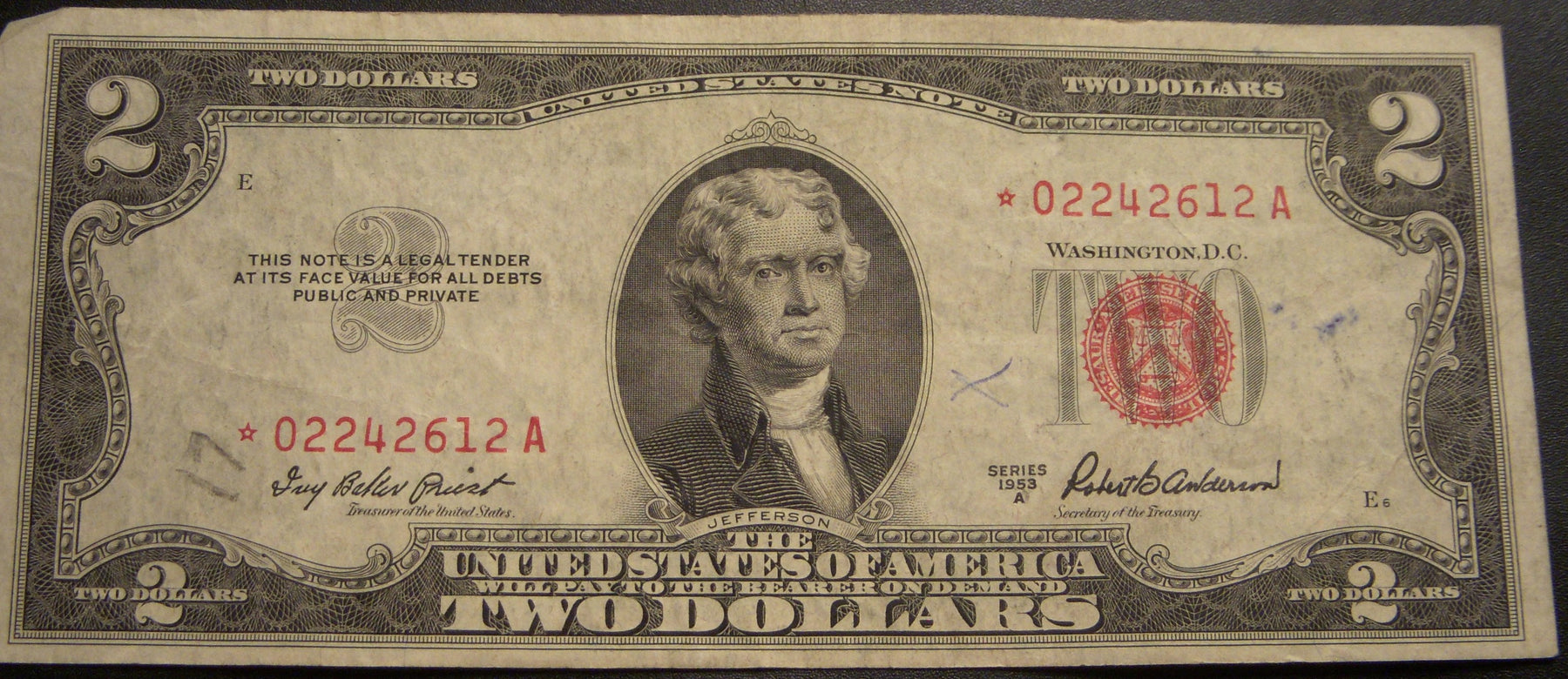 1953A $2 United States Note - STAR Note FR# 1510*