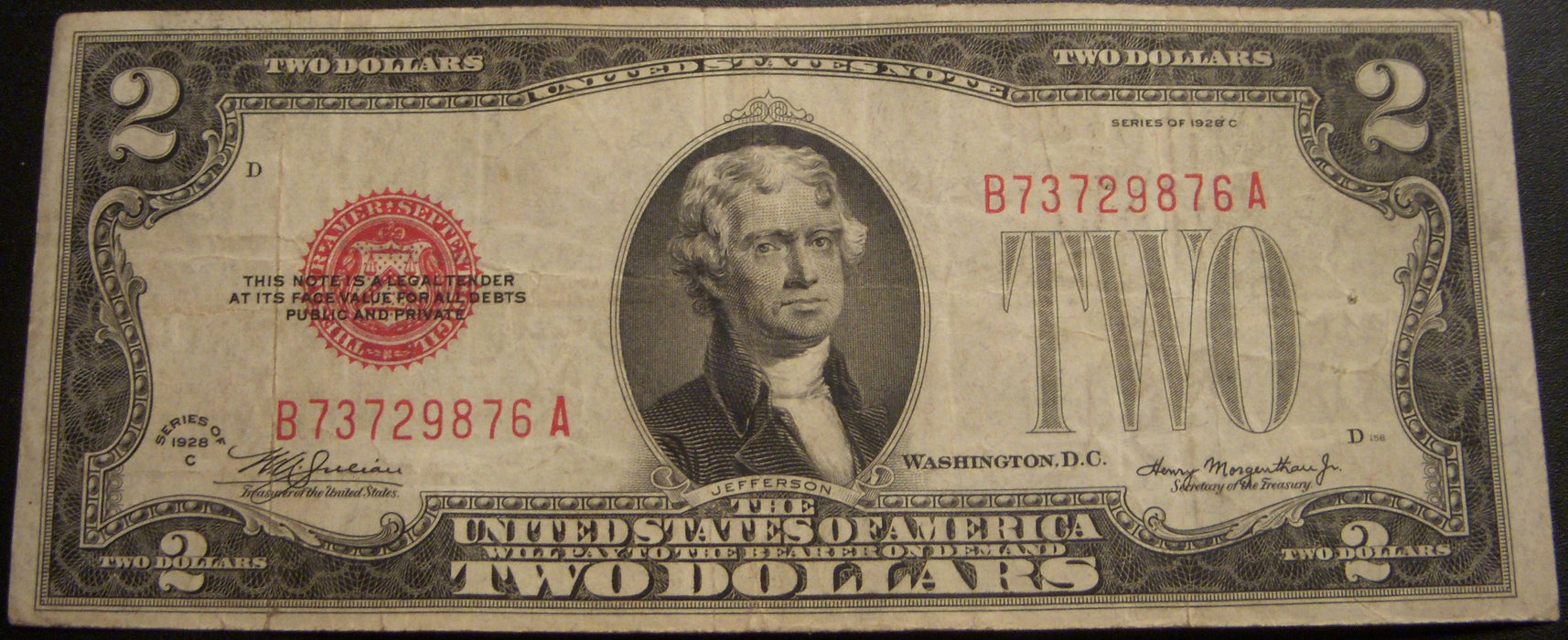 1928C $2 United States Note - FR# 1504