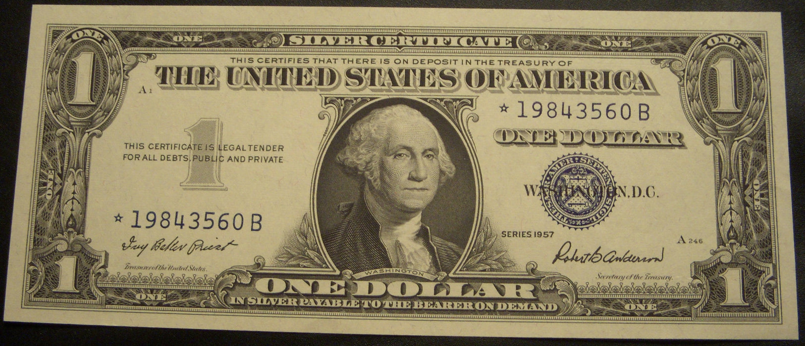 1957 $1 Silver Certificate - FR# 1619* STAR Note