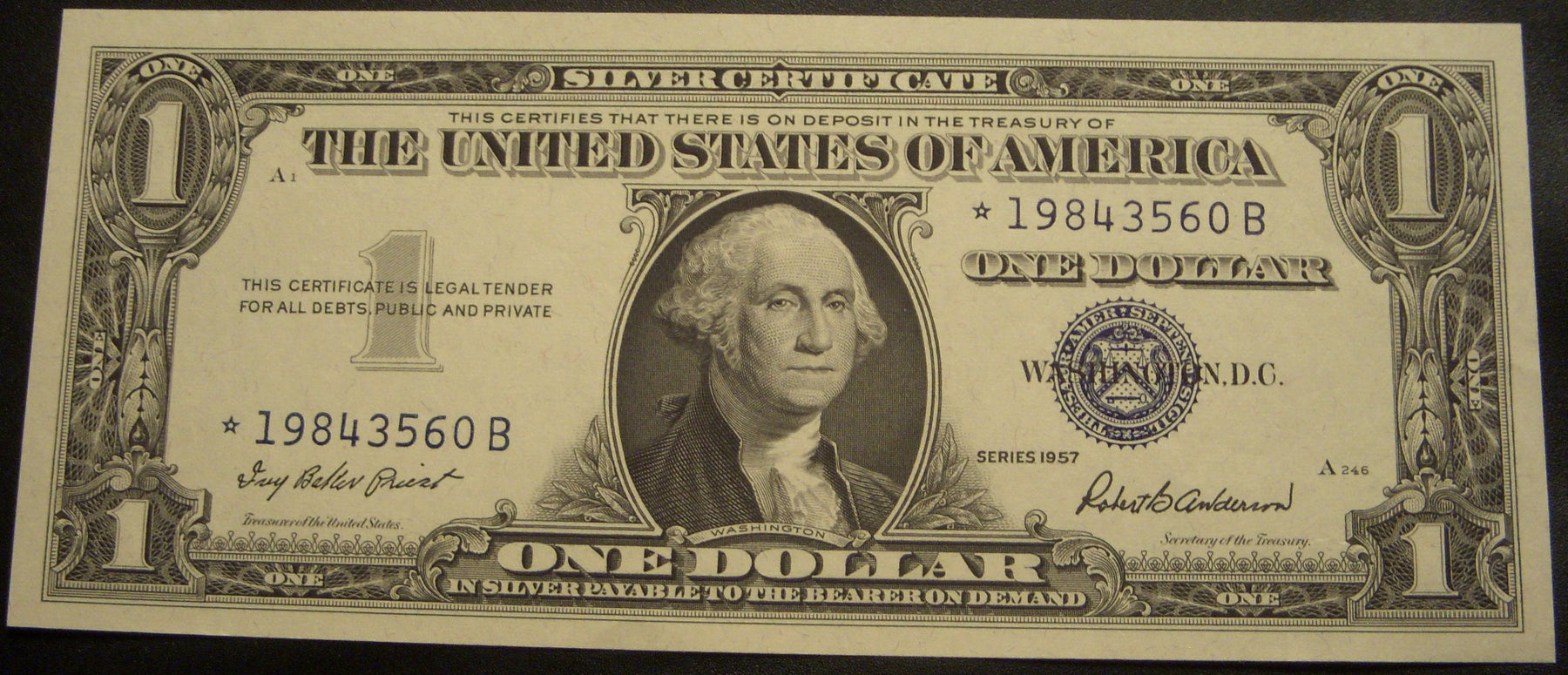1957 $1 Silver Certificate - FR# 1619* STAR Note