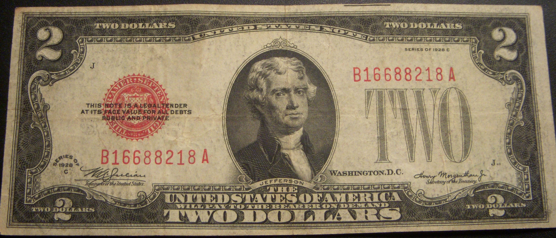 1928C $2 United States Note - FR# 1504