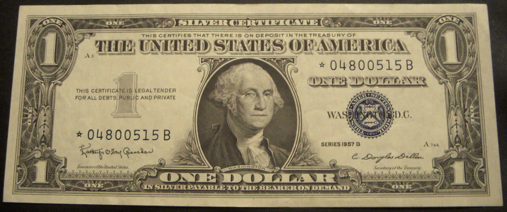 1957B $1 Silver Certificate - FR# 1621* STAR Note