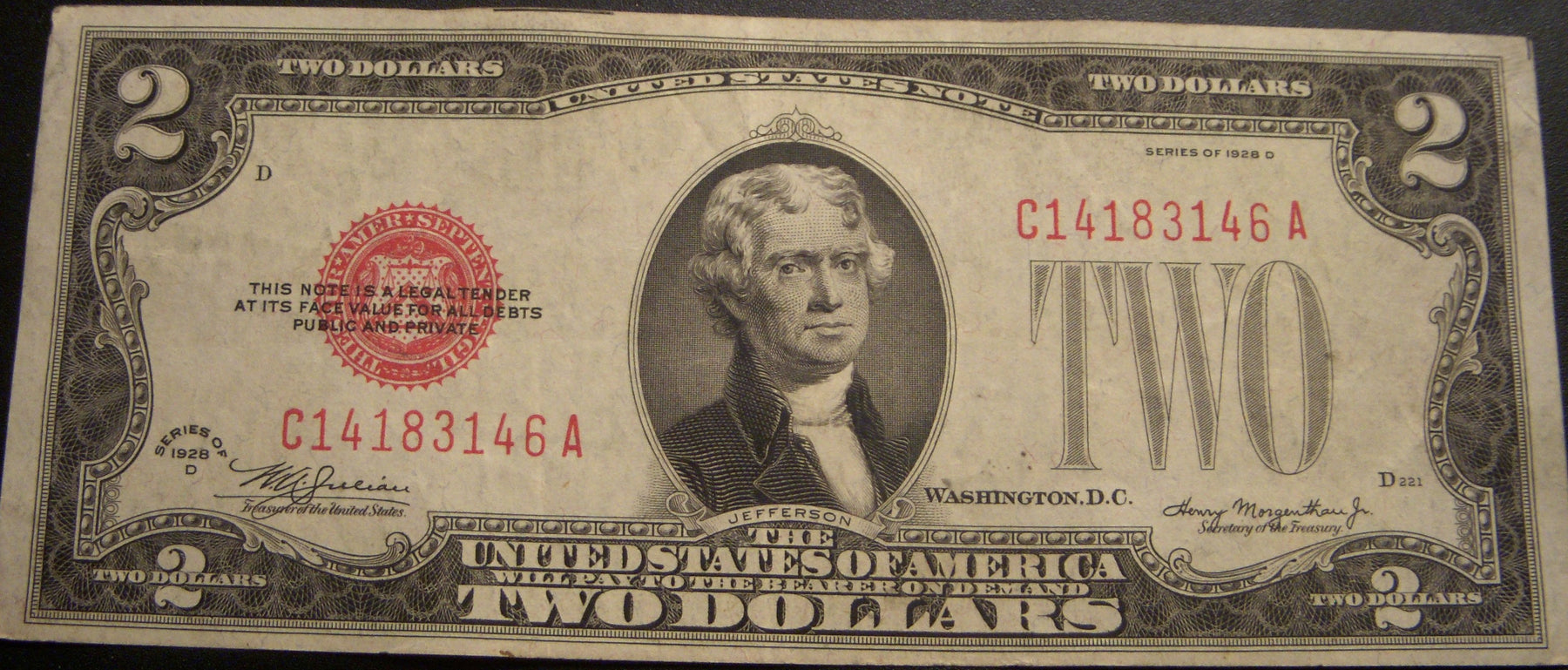 1928D $2 United States Note - FR# 1505