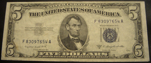 1953B $5 Silver Certificate - FR# 1657