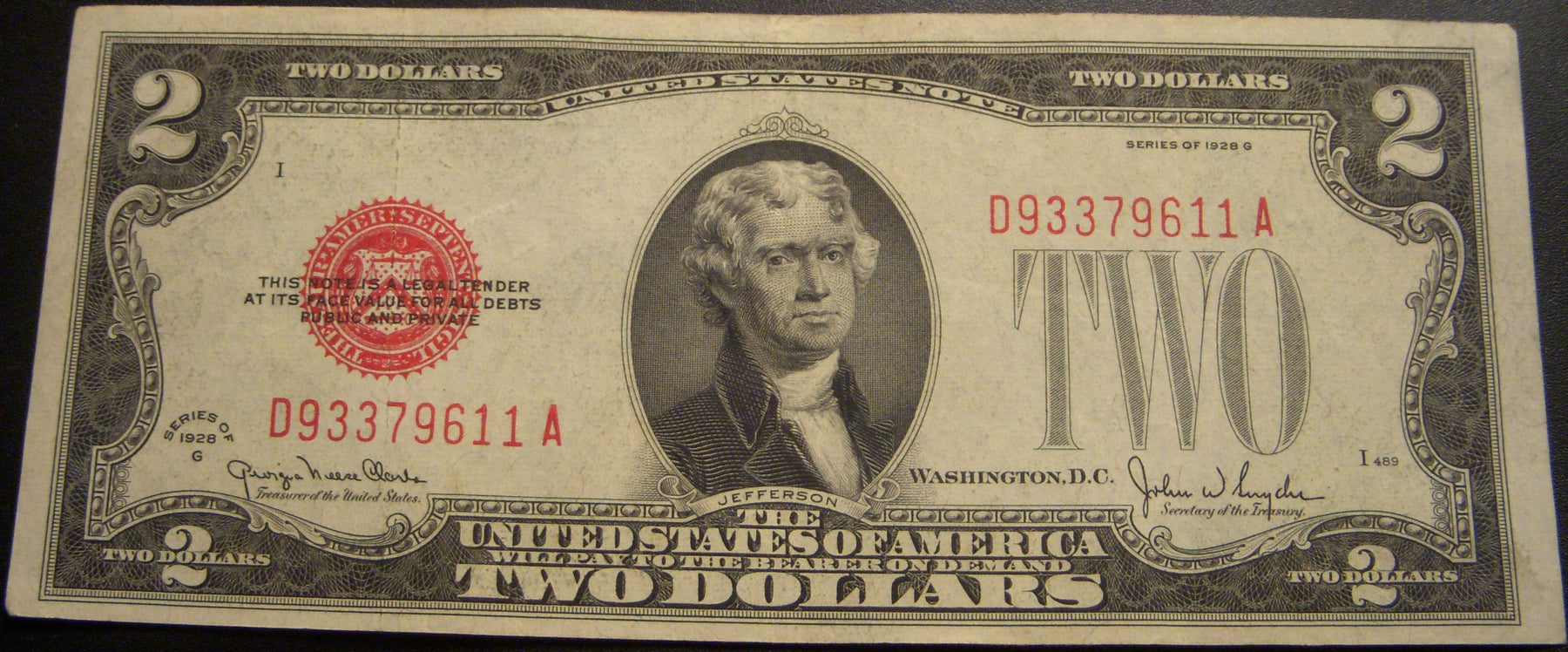 1928G $2 United States Note - FR# 1508