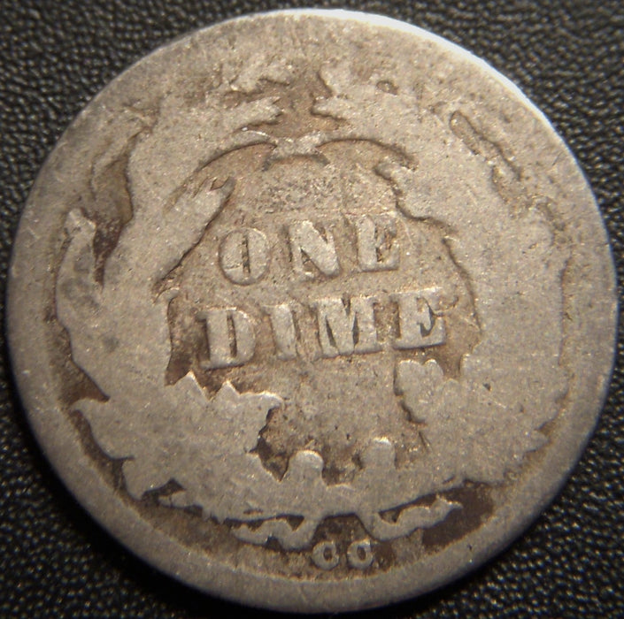 1876-CC Seated Dime - Good