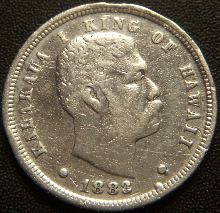 1883 Hawaii Ten Cent - Very Fine Details