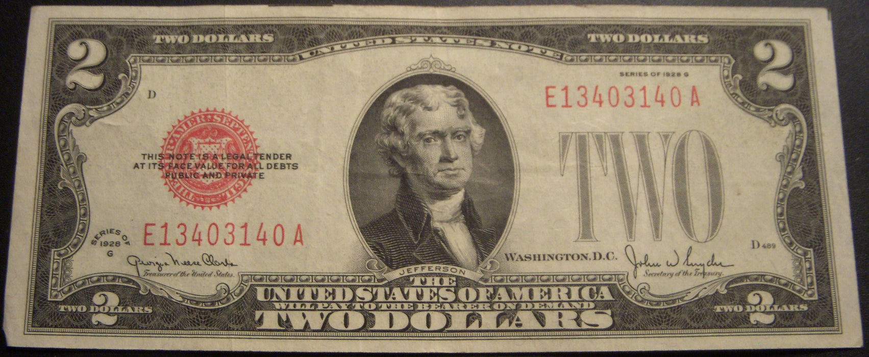 1928G $2 United States Note - FR# 1508