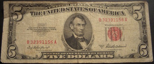 1953A $5 United States Note - FR# 1533