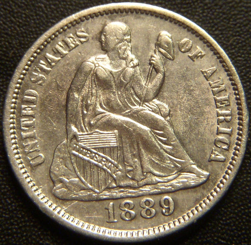 1889 Seated Dime - AU