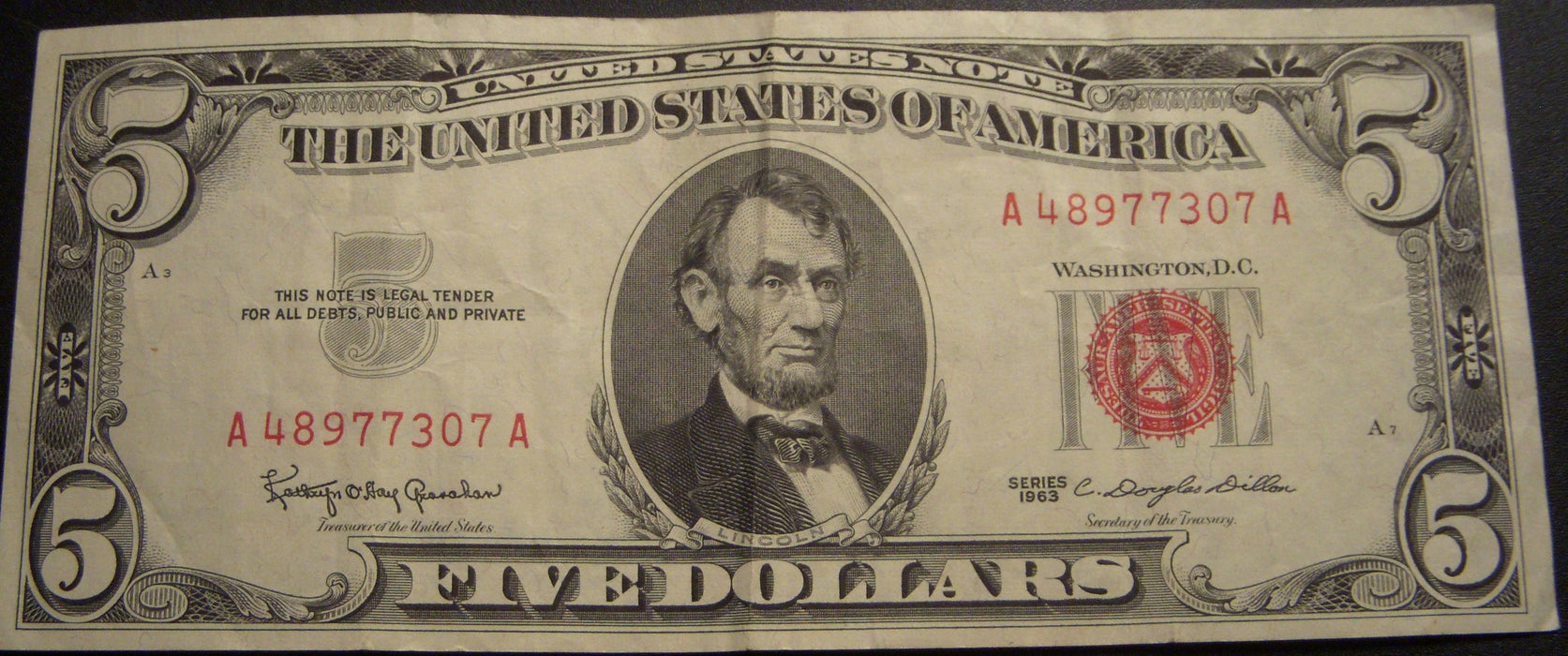 1963 $5 United States Note - FR# 1536