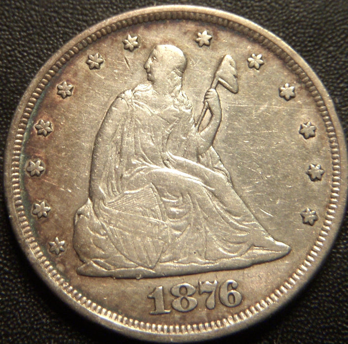 1876 Twenty Cent - Fine+